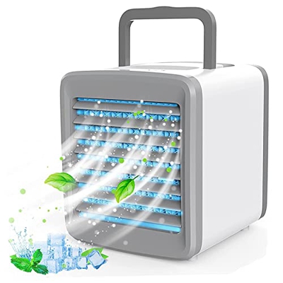 ZLZNX Mini acondicionadores de Aire portátiles: acondicionador de Aire Personal, Ventilador de refrigeración de Aire USB de Escritorio con luz LED par