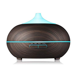 zinhsq 500 ml de Aceite Esencial difusor de Madera de Grano de Madera Difusores de aromaterapia de Niebla Fresca Humidificador con Temporizador Auto A características