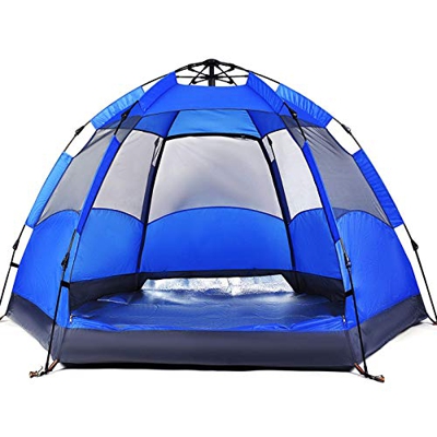 Desconocido Carpa Refugio de Lluvia al Aire Libre, Carpa emergente para 3 a 4 Personas Carpa de Apertura automática Hexagonal, para Acampar Mochilero 