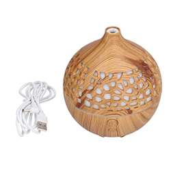 BigKing Humidificador de Grano de Madera Hueca, humidificador de Aire de Grano de Madera de 180 ml, purificador de Aire con Luces de Colores con Carga características