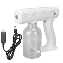 Pulverizador de nanómetro de 800ml con luz azul, vaporizador de mano para el cuidado del cabello, pistola pulverizadora de limpieza de niebla recargab características