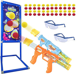 Riviax 2 Pistolas de Juguete para Niños + 48 Pelotas/Bolas Espuma Blanda + Objetivo de Disparo Espacial Galáctico + 2 Gafas Seguridad, Blaster Lanzado en oferta