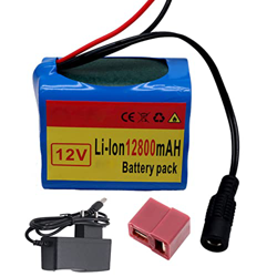 HJGHY 12V 12.8Ah Batería Batería De Litio 12800mAh Bicicleta Eléctrica Ciclomotor/Eléctrica/Batería De Iones De Litio, con Cargador BMS en oferta