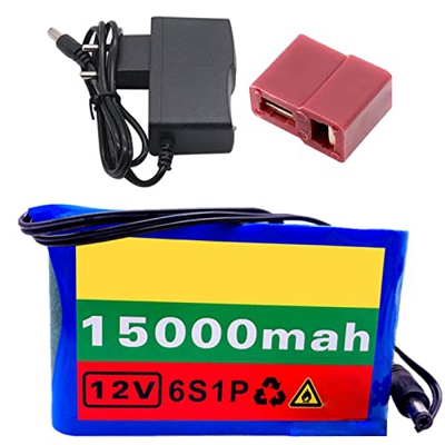 HJGHY Batería de Bicicleta Eléctrica 12V 15Ah Batería Eléctrica de Iones de Litio Bicicleta Eléctrica 6S1P con Cargador BMS Placa de protección Eléctr