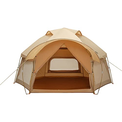 Desconocido Tienda de campaña al Aire Libre, Rana Hexagonal de un Dormitorio, 5~8 Personas Tiendas de campaña de Doble Capa para Todo Tipo de Clima, p