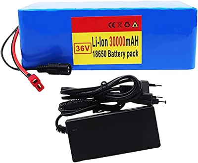 stdpcxz 1000W Batería De Alta Potencia 18650, Batería De Bicicleta Eléctrica 10S4P 36V 30Ah, para Monociclo Eléctrico De Auto Equilibrio Scooter, con 