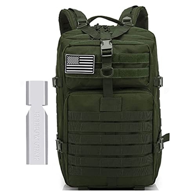 REEBOW GEAR Mochila táctica de 45L Paquete de Asalto Militar Mochila Molle Mochilas Grandes para IR de excursión Camping Viajar,Armygreen