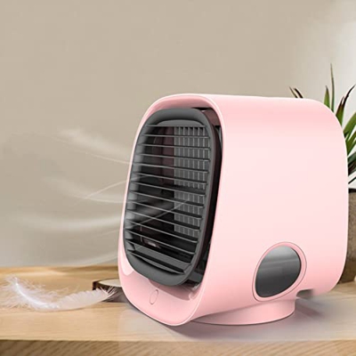 ZLZNX Ventilador de Aire Acondicionado portátil pequeño 2022, Ventilador de refrigeración de Escritorio Personal USB con 3 velocidades para Oficina, h