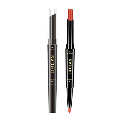 Labial Azul Largo 1 con de labios 2 cabeza de terciopelo en lápiz labial impermeable mate duradero lápiz labial lápiz labial doble lápiz labial durade
