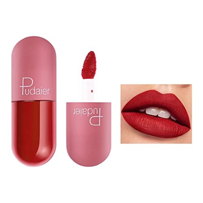 Labiales Color Carne 18 colores Mini cápsula Lip Glaze Velvet Mist Color Taza antiadherente mate Cápsula Lápiz labial Impermeable Larga duración Regal