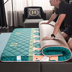 Btytu Colchón de Piso Futon colchón Roll up Tatami Mat de Piso Camino Plegable Metro de Campamento Portero para Dormir Camino,Verde,150x200cm en oferta