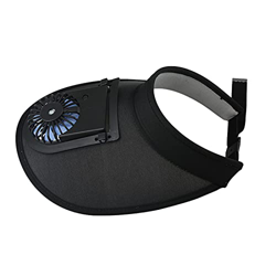 Ventilador para niños de carga sombrero sombrilla superior viaje USB verano adulto vacío o camping y senderismo camping cocina y sartenes, Negro, Tail precio