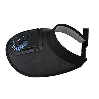 Ventilador para niños de carga sombrero sombrilla superior viaje USB verano adulto vacío o camping y senderismo camping cocina y sartenes, Negro, Tail