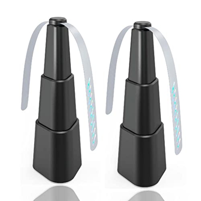 XCDH Portable Table Fly Fan,Meal Portable Table Fly Fan,Mini-Blade Picnic Drive Table Fan, Portable Automation Food Fly Fan for Restaurant(2PCS/Black)