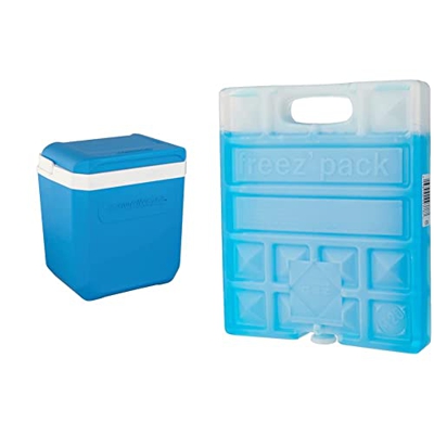 Campingaz Nevera Portatil Icetime Plus, Caja Térmica, Nevera para Camping, Playa y Picnic, 30 L + M20 Acumulador Frio, Unisex, Azul, 17 x 3 x 20 cm