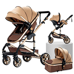3 en 1 Sistema de Viaje Para Bebé Silla de Paseo 3 en 1 Carrito con Capazo Cochecito de Bebé Cochecito de Paisaje Alto Reclinable Cochecito Estándar P características