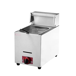 Freidora de Gas Comercial, Cocina Al Aire Libre de Propano GLP de Encimera para Freír Patatas Fritas, Aros de Cebolla, Pollo (Color : 10L) en oferta
