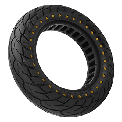 Aoutecen Neumático de Goma para Patinete Eléctrico, Diseño Hueco de Neumático de Patinete Eléctrico Ligero para Patinete Eléctrico(Amarillo)