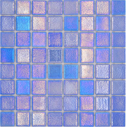 Mosaico de piscina SPAIN para piscina, de cristal reciclado, color azul brillante, para pared, suelo, cocina, baño, ducha en oferta