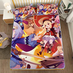 ACOSDARY Impacto de Genshin: Klee QiQi Diona explotar Colchón, Microfibras de impresión 3D Alfombrilla de seda de hielo de anime, almohadilla de enfri en oferta