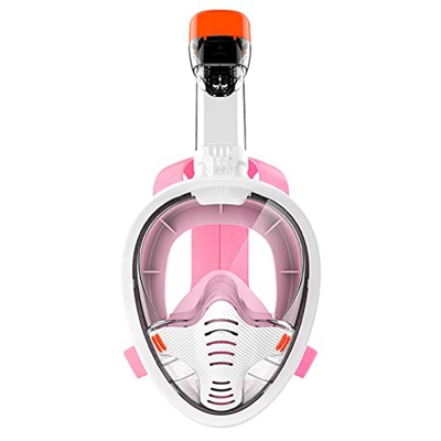 RobinEllis Máscara de Buceo de Cara Completa Antiniebla Snorkel Máscara de Natación Subacuática,Pink,S/M