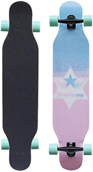Xinduolei Longboard Skateboard 43 Pro Complete 7 Capas MAPE Deck Beginns Double Kick Skateboard Teen Scooter de Cuatro Ruedas for Deportes Extremos y  en oferta