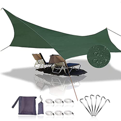 Camping Tarp Hammock Rain Fly Tent Tarp al aire libre impermeable UV Protección Canopy Tent Tarp Shelter Beach Tienda Paraguas Ligero Ligero Camping T en oferta