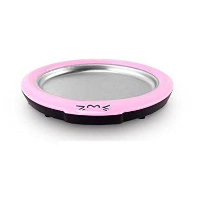 NLBN Maquina de Helados Mini máquina de Helados Máquina de Hielo Frito Máquina de Yogurt Frito Pan Máquina de Yogurt de revuelo con 2 Piezas de Hielo 