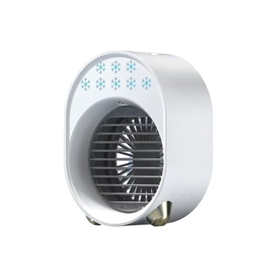 DAMAJIANGM Ventilador con Luces de Colores, Mini Enfriador de Aire portátil para el hogar, Dormitorio, Oficina, pequeño Ventilador de Aire Acondiciona