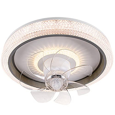 CATA-MEDICA Fan Light 96W Romántico Atenuación sin electrodos Accesorios de iluminación Velocidad Ajustable 360 ° Rotación del Ventilador Control Remo