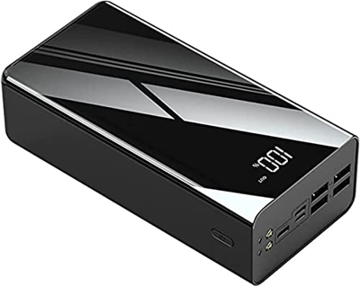 Mommax Power Bank Cargador USB Portátil 4 Salidas Pantalla LED De 3 Entradas, Cable De Batería Externa para Todos Los Teléfonos Móviles, Carga Rápida,