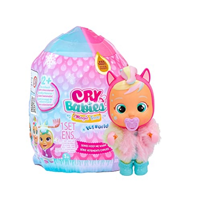 BEBÉS LLORONES LÁGRIMAS MÁGICAS Icy World Keep Me Warm Muñeca Sorpresa Coleccionable Que Llora con 8 Accesorios - Juguete para niñas y niños +3 Años