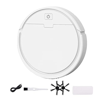 LOVIVER Robot Aspirador Inteligente, succión Fuerte, Limpiador automático silencioso, Aspirador robótico Delgado de 1200 mAh y 55 mm para Pelo de Masc