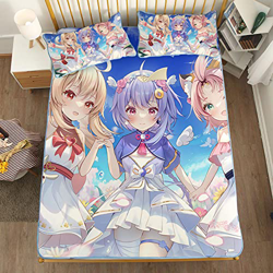 ACOSDARY Impacto de Genshin: Klee QiQi Diona Vestidos Colchón, Microfibras de impresión 3D Alfombrilla de seda de hielo de anime, almohadilla de enfri en oferta