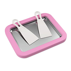 NLBN Maquina de Helados Helador Fabricante de Yogurt congelado Mini yogurts fritos máquina Fabricante de Helados enrollados con 2 espátulas Fry Helado características