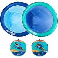 SwimWays, Spring Float Papasan, tumbona para piscina inflable con válvula Hyper-Flate, azul, Colchón de aire precio