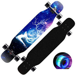 Xinduolei Skateboard, 8 Capas Maple Double Kick Cóncavo Deck, 43"x8 Pro Complete Longboards estándar, for Adolescentes Adultos Principiantes Niños Niñ características