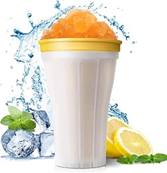 Copa para hacer granizados, con doble capa de silicona, para hacer smoothies caseras, para niños y familia, color amarillo precio