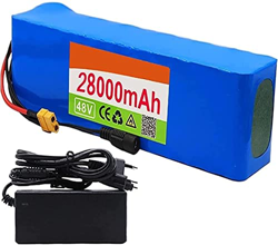 stdpcxz Batería De Bicicleta Eléctrica 48V 28Ah 13S3P Li-Ion Batería E-Bike, Enchufe XT60, para Scooter Eléctrico De Bicicleta Eléctrica De 250 W ~ 10 en oferta