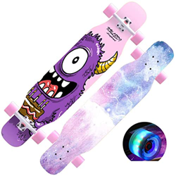 Xinduolei Skateboard, 8 Capas Maple Double Kick Cóncavo Deck, 43"x8 Pro Complete Longboards estándar, for Adolescentes Adultos Principiantes Niños Niñ características