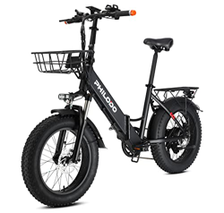 Bicicletas Electricas Plegables, 250W E-Bike de Off-Road Fat De Frenos Hidráulicos, Batería Litio 48V 13Ah (624Wh) 70KM, con Neumático Gordo 4.0'', Ce en oferta