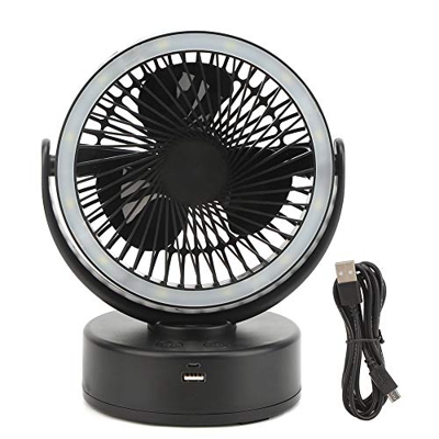 CUYUFIA 3 en 1 USB carga multifuncional ventilador de camping lámpara banco de energía portátil ventilador luz