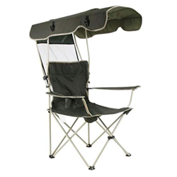 FMOPQ Silla de Camping Silla de Playa portátil al Aire Libre con sombrilla Protección Solar Sillas portátiles de Servicio Pesado con portavasos para P en oferta