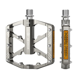 F Fityle Pedales de Bicicleta de Carretera 3 Pedales Planos de Bicicleta de montaña con rodamientos sellados Pedal de Bicicleta de Plataforma Ancha de en oferta