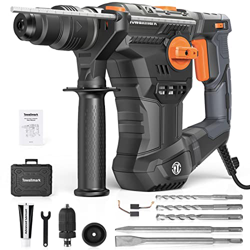 Martillo Demoledor 1050W 6J, Towallmark 4 Funciones SDS Plus Martillo Perforador Percutor 6 Velocidades con Embrague de Seguridad& Control de Vibració precio