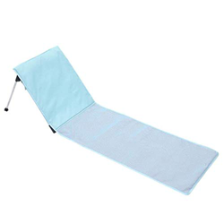 FMOPQ Colchón de Playa Plegable portátil Acolchado para Silla de Camping con Respaldo Poliéster Ligero Tumbona para Exteriores Azul Claro características
