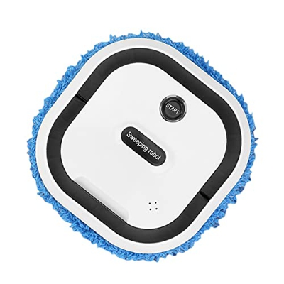 Hellery Smart Mopping Robot Cleaner Limpieza de Habitaciones Uso húmedo y seco Robot de Barrido de Pisos Aspirador de trapeador para Esquinas Piso de 