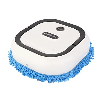 perfk Limpiador de Robot de trapeador doméstico, Recargable por USB Limpieza de Habitaciones Robot silencioso Aspirador de trapeador Robot de Barrido 