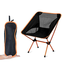 FMOPQ Silla de Camping Silla de Luna de Aluminio portátil Ultraligera Sillas de Camping de 150 kg para Trabajo Pesado con Bolsa de Transporte para Pes características