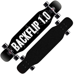 Xinduolei Skateboard de 43 Pulgadas for Principiantes, Longboard Completo, Doble Double Kick Concave 8 Cape Maple Trick Deck, for niños Sports Extreme en oferta